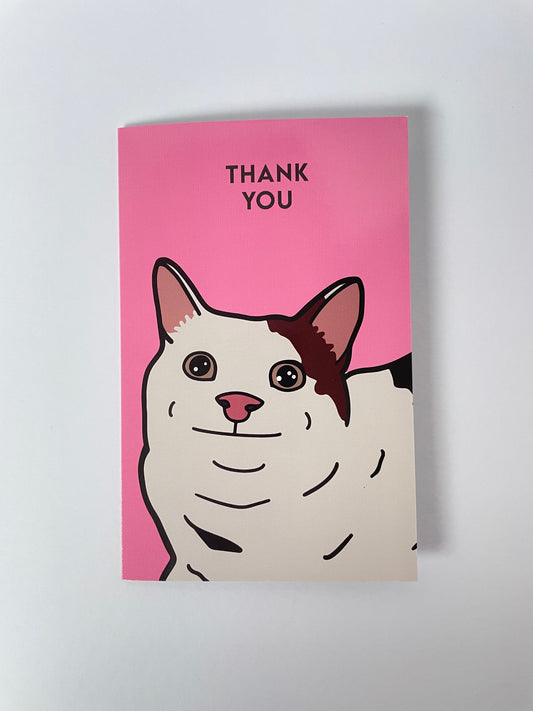 Card Polite cat thank you