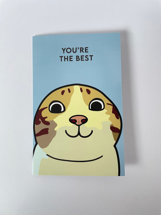 Card Smiling cat you're the best