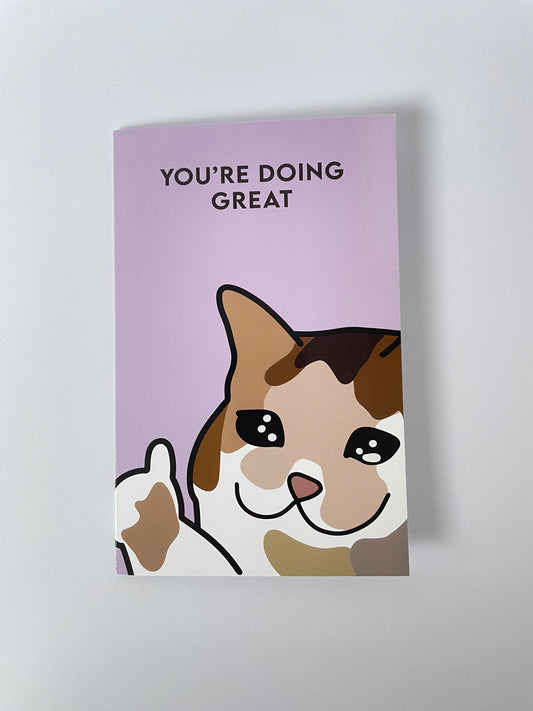 Card Crying cat you're doing great