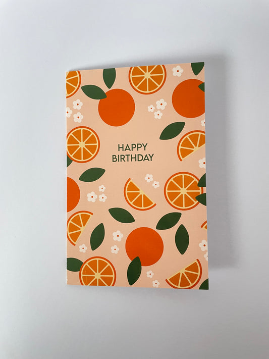 Card Oranges happy birthday